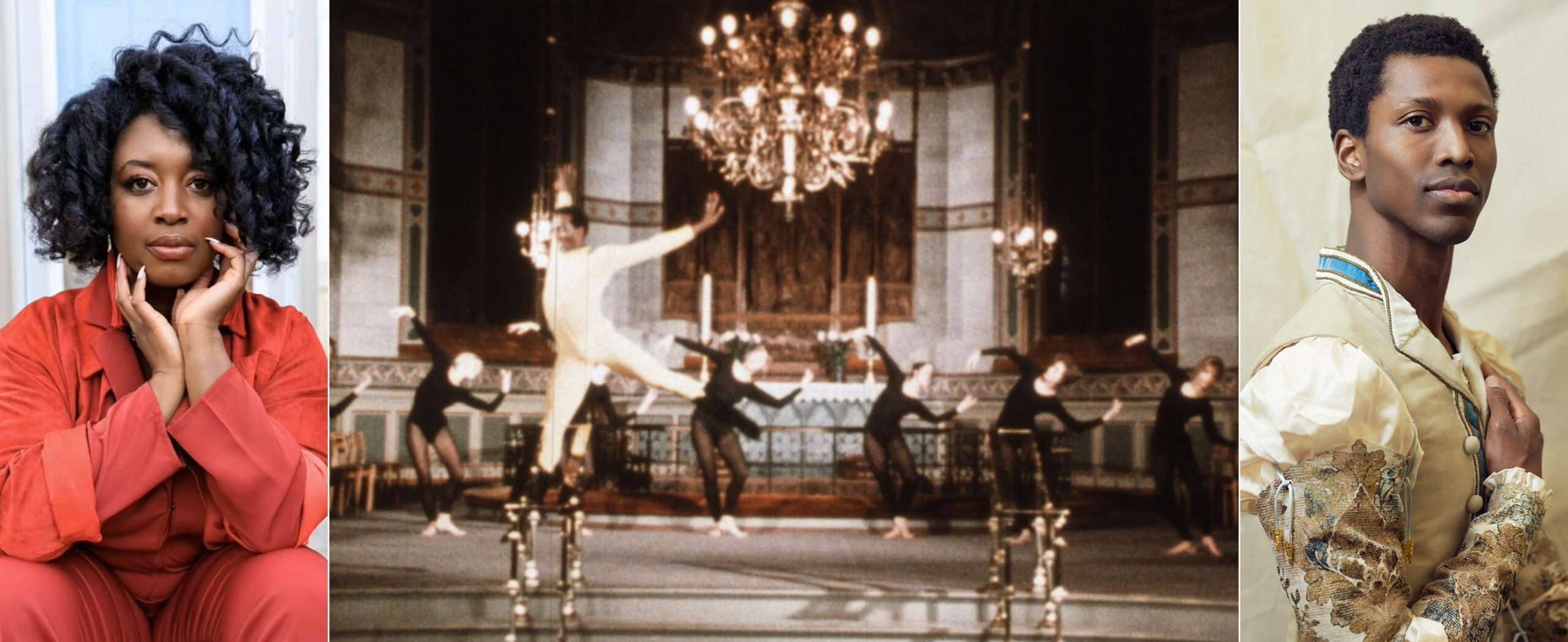 Left to right: Dr. Davia J. Crutchfield; Still from Dancing Prophet; Calvin Royal III