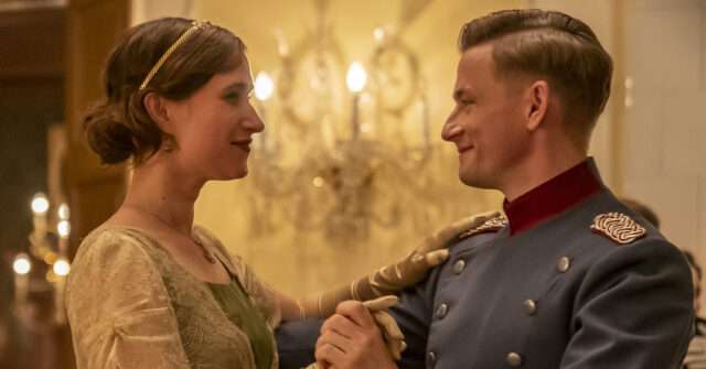 Film still from The Kiss